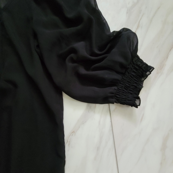 Sheer Black Blouse - Picture 4 of 8